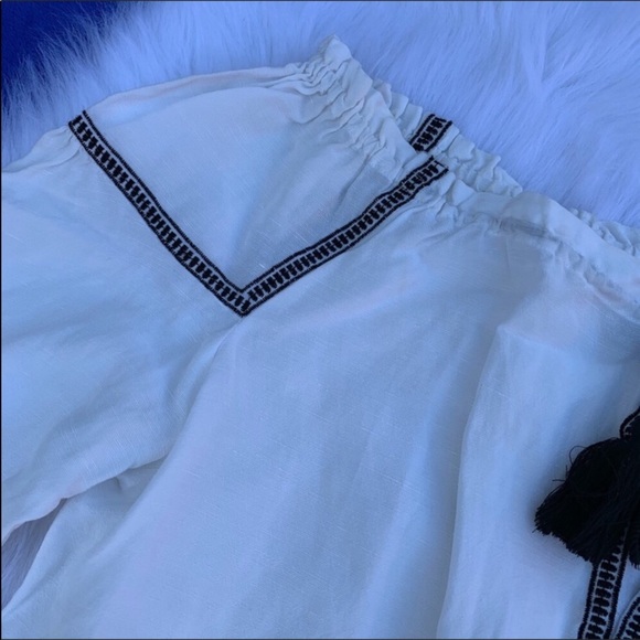 Maje Lioni Tassel Boho Embroidered Blouse Size 2 - Picture 8 of 8